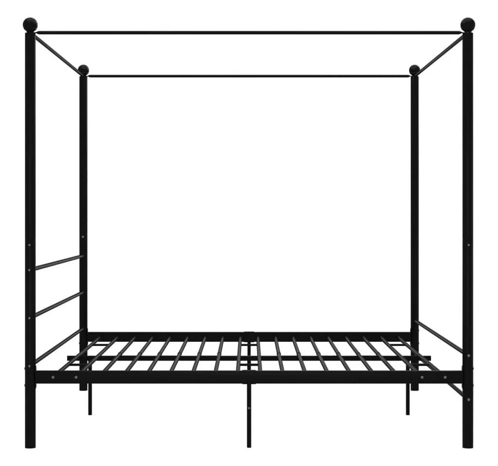vidaXL Himmelbett Schwarz Metall 180x200 cm - Bild 3