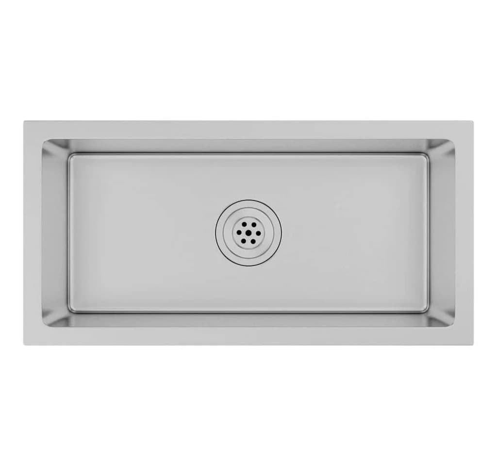 vidaXL Einbauspüle Edelstahl 60x30 cm Silber Satin-Finish - Bild 2