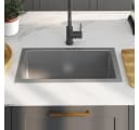 vidaXL Einbauspüle Edelstahl 60x30 cm Silber Satin-Finish Bild 3