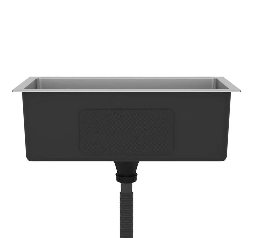 vidaXL Einbauspüle Edelstahl 60x30 cm Silber Satin-Finish - Bild 5