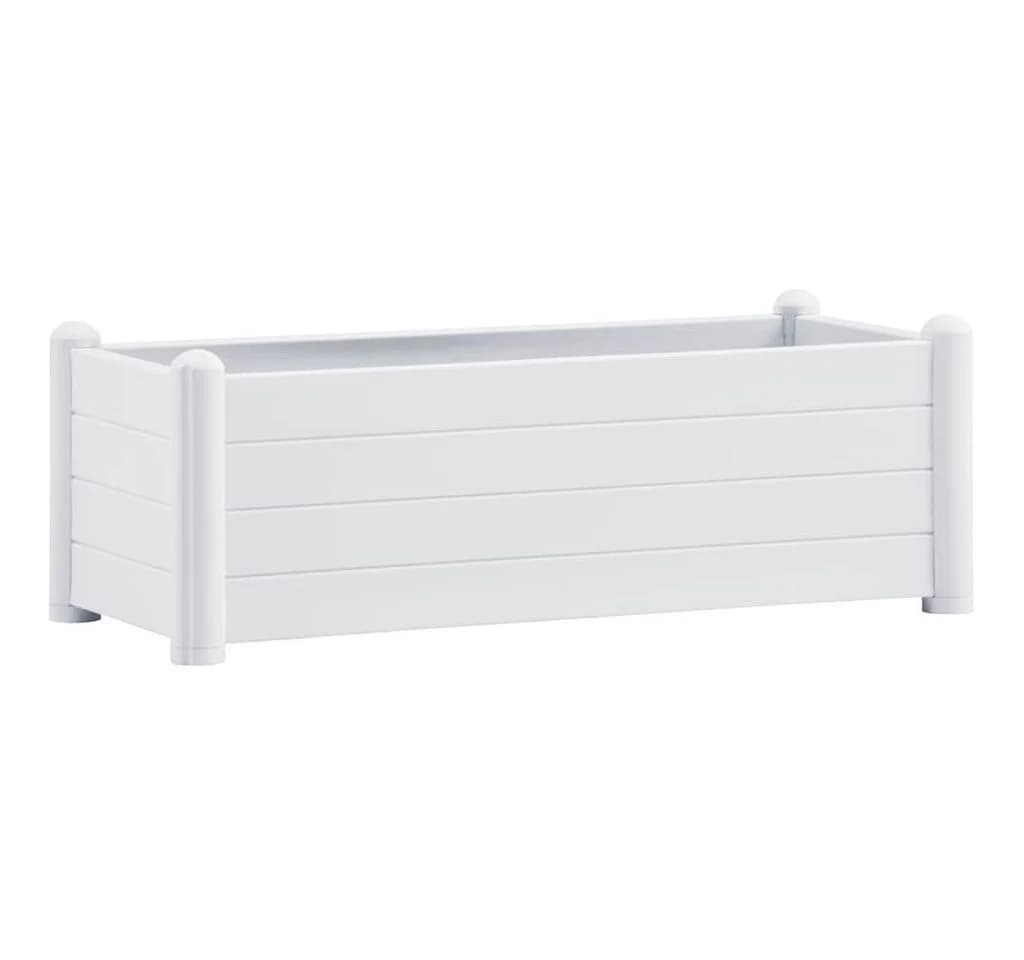 vidaXL Hochbeet Garten-Hochbeet PP Weiß 100x43x35 cm - Bild 2