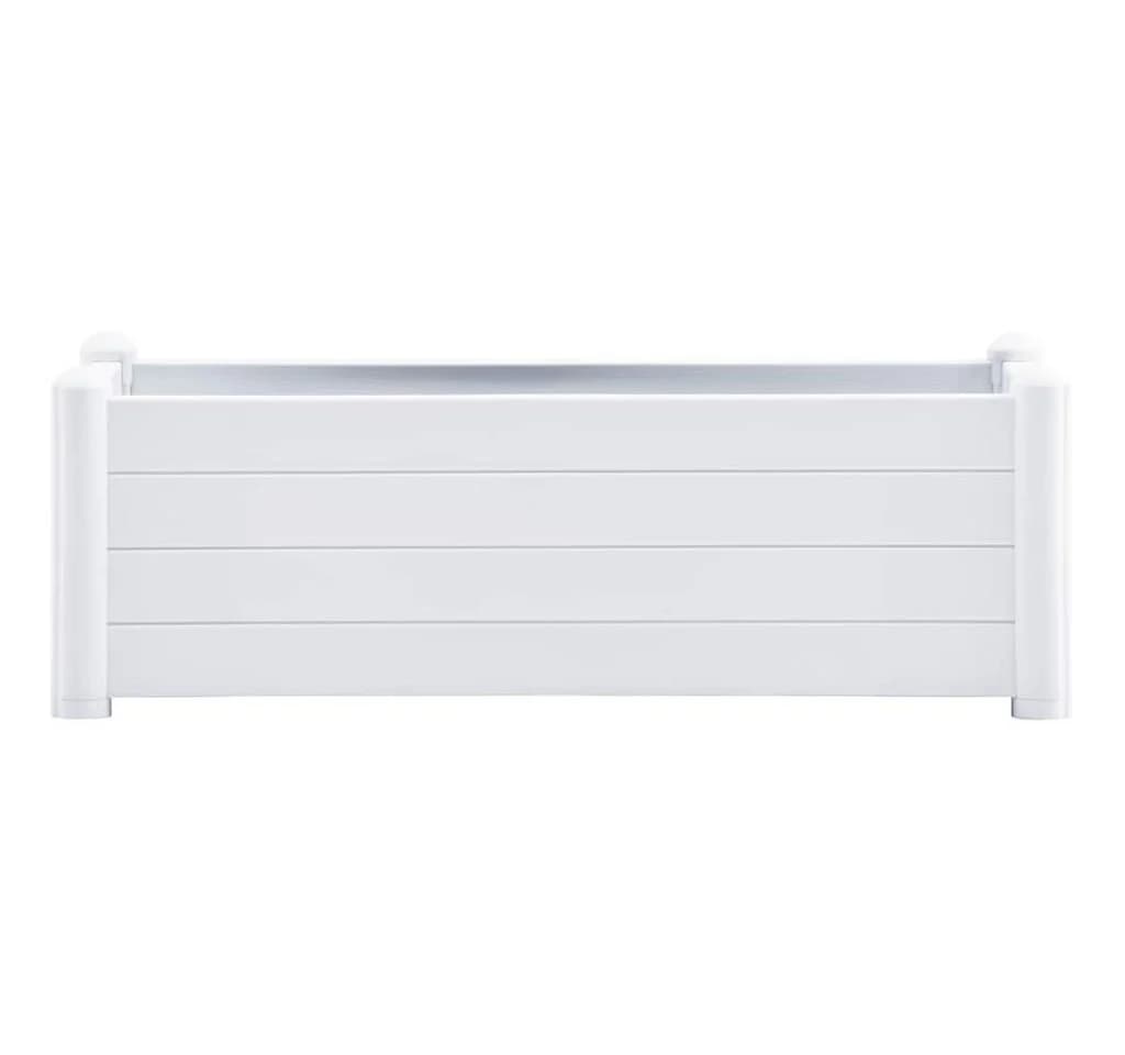 vidaXL Hochbeet Garten-Hochbeet PP Weiß 100x43x35 cm - Bild 3