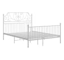 vidaXL Bettgestell Weiß Metall 160x200 cm Bild 2