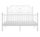 vidaXL Bettgestell Weiß Metall 160x200 cm Bild 3
