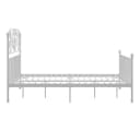 vidaXL Bettgestell Weiß Metall 160x200 cm Bild 4