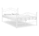 vidaXL Bettgestell Weiß Metall 120x200 cm Bild 1
