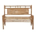 vidaXL Gartenbank mit Auflage 120 cm Bambus Cremeweiß Bild 3