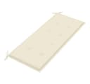 vidaXL Gartenbank mit Auflage 120 cm Bambus Cremeweiß Bild 5