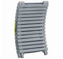vidaXL Gartenliege mit Auflage Grau Massivholz Bild 5