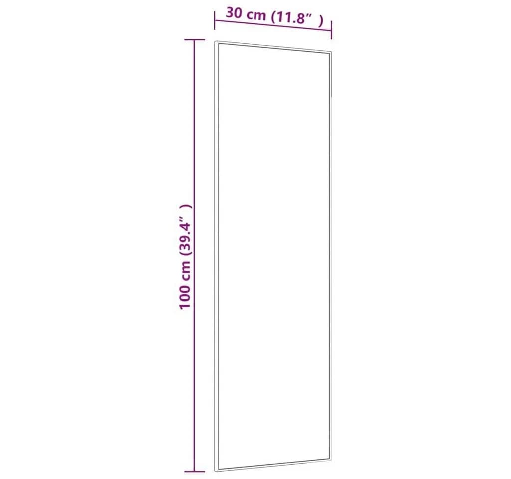 vidaXL Türspiegel Schwarz Glas Aluminium - Bild 2