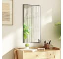 vidaXL Türspiegel Schwarz Aluminium Rahmen 40x80 cm Bild 1