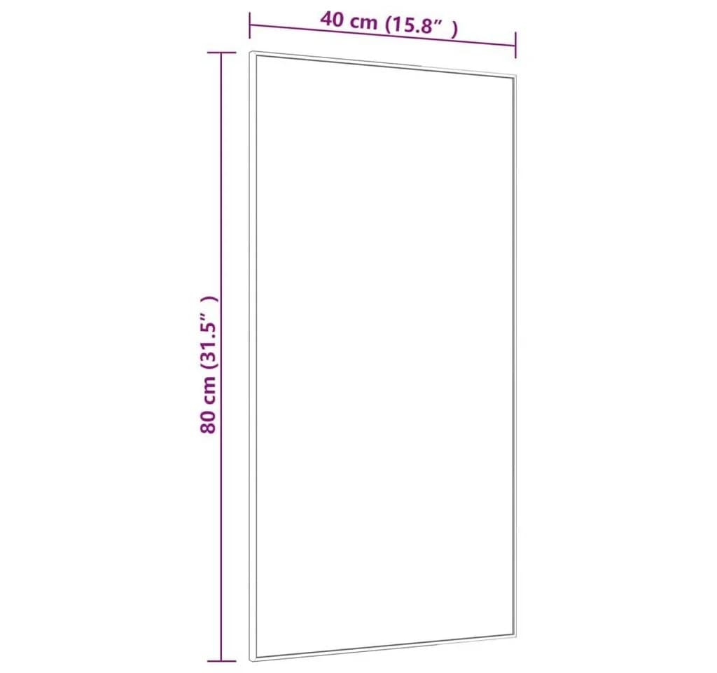 vidaXL Türspiegel Schwarz Aluminium Rahmen 40x80 cm - Bild 3