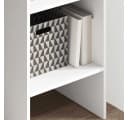 vidaXL Bücherregal Weiß 5 Fächer Holzwerkstoff Modern Bild 3