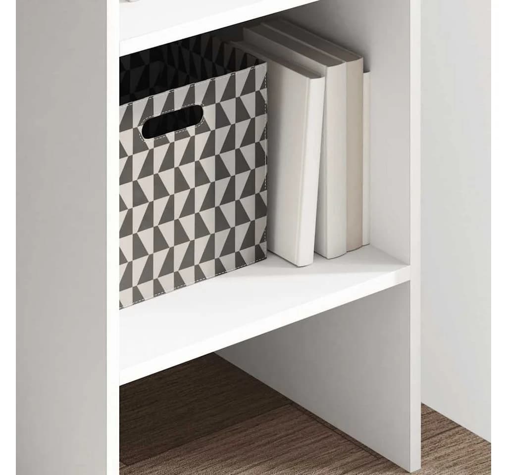 vidaXL Bücherregal Weiß 5 Fächer Holzwerkstoff Modern - Bild 3