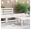 vidaXL Sofaelement 2-tlg. Garten-Lounge-Set Weiß Kiefer Massivholz Bild 1