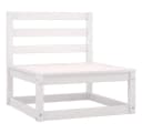 vidaXL Sofaelement 2-tlg. Garten-Lounge-Set Weiß Kiefer Massivholz Bild 3