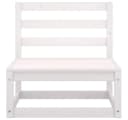 vidaXL Sofaelement 2-tlg. Garten-Lounge-Set Weiß Kiefer Massivholz Bild 4