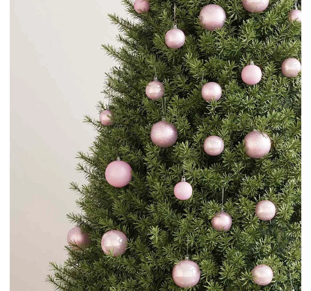 vidaXL Christbaumschmuck 100-tlg. Weihnachtskugel-Set Rosa - Bild 3