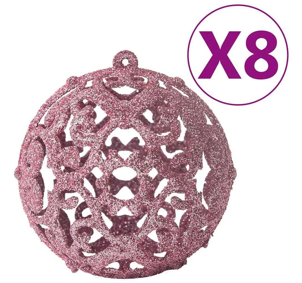 vidaXL Christbaumschmuck 100-tlg. Weihnachtskugel-Set Rosa - Bild 4