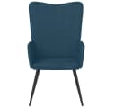 vidaXL Sessel Relaxsessel Blau Samt Bild 3