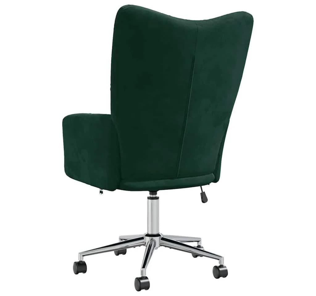 vidaXL Relaxsessel Dunkelgrün Samt Höhenverstellbar mit Rollen - Bild 5