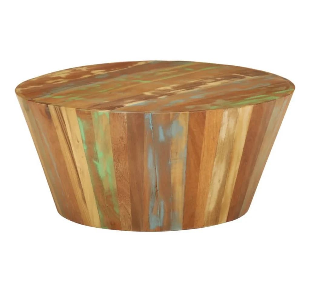 vidaXL Couchtisch Ø65x31 cm Altholz Massiv Bunt - Bild 2
