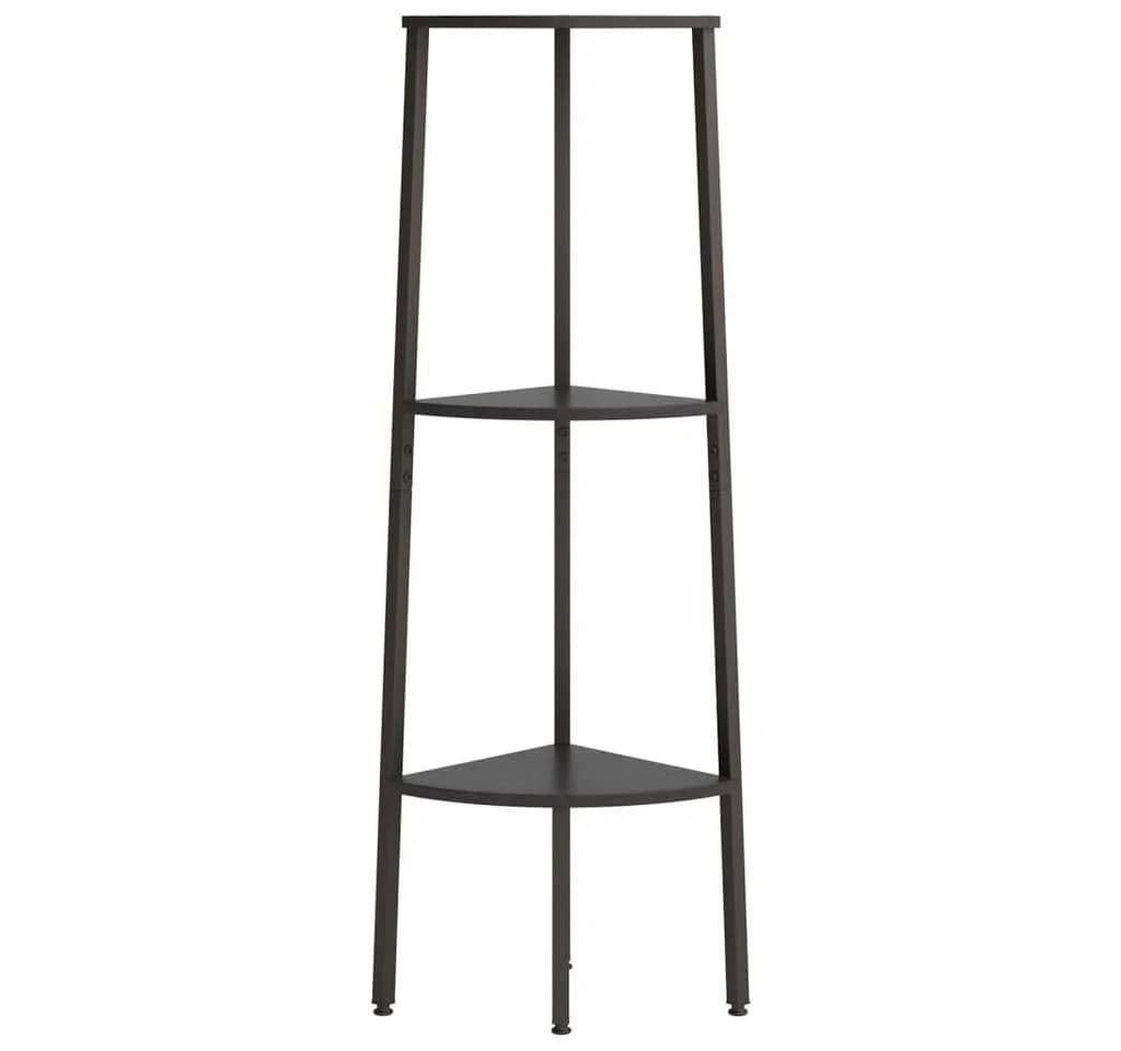 vidaXL Bücherregal Eckregal 3 Böden Schwarz Stahl - Bild 3