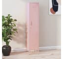 vidaXL Fächerschrank Rosa Stahl mit 4 Böden Bild 1