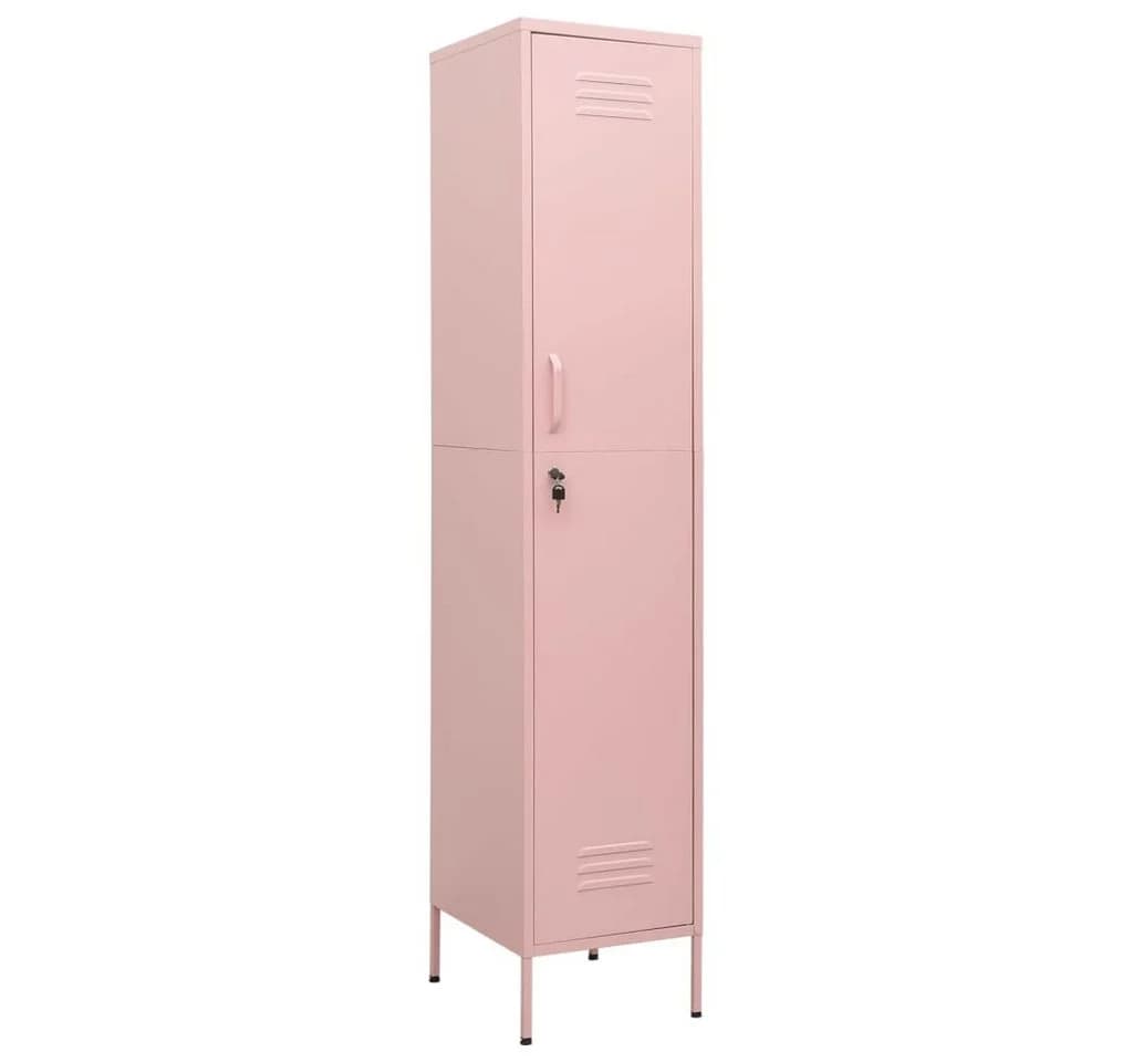 vidaXL Fächerschrank Rosa Stahl mit 4 Böden - Bild 2