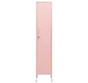 vidaXL Fächerschrank Rosa Stahl mit 4 Böden Bild 3