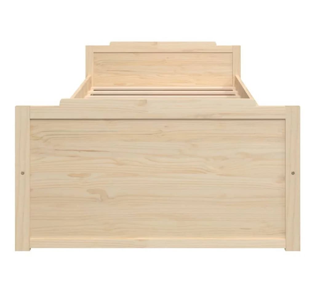 vidaXL Massivholzbett Kiefer mit Schubladen Braun Einzelbett - Bild 4