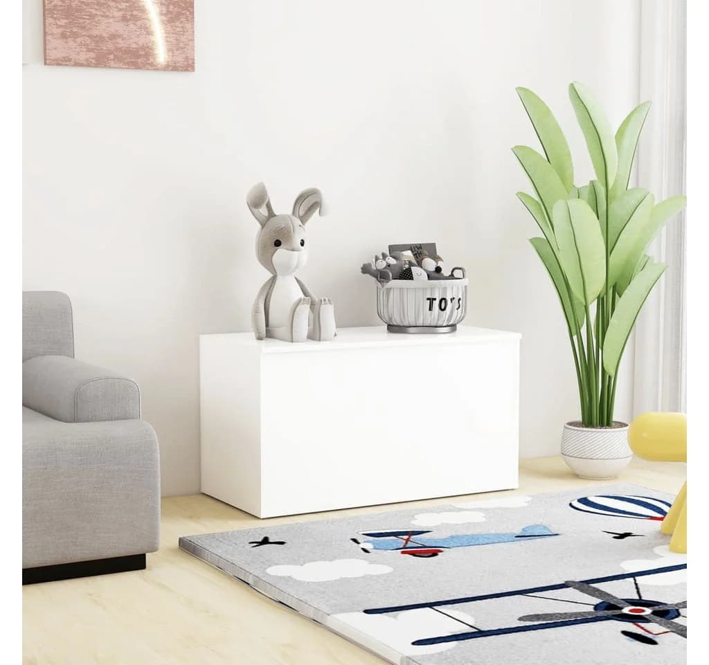 vidaXL Truhe Weiß Aufbewahrung Holz 84x42x46 cm - Bild 4
