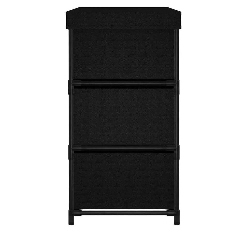 vidaXL Sideboard, Aufbewahrungsschrank mit 6 Schubladen Schwarz Stahl - Bild 4