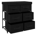 vidaXL Sideboard, Aufbewahrungsschrank mit 6 Schubladen Schwarz Stahl Bild 5