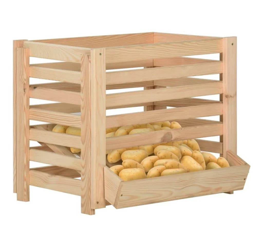 vidaXL Aufbewahrungsbox Kartoffelkiste Massivholz Kiefer