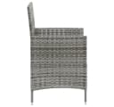 vidaXL Gartenstuhl 4er Set mit Kissen Poly Rattan Grau Bild 4