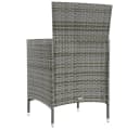 vidaXL Gartenstuhl 4er Set mit Kissen Poly Rattan Grau Bild 5