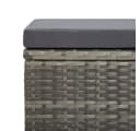 vidaXL Gartenhocker 4-tlg. Grau PE-Rattan mit Kissen Bild 5