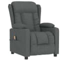 vidaXL Massagesessel Dunkelgrau Stoff 6-Punkt Vibrationsmassage Bild 2
