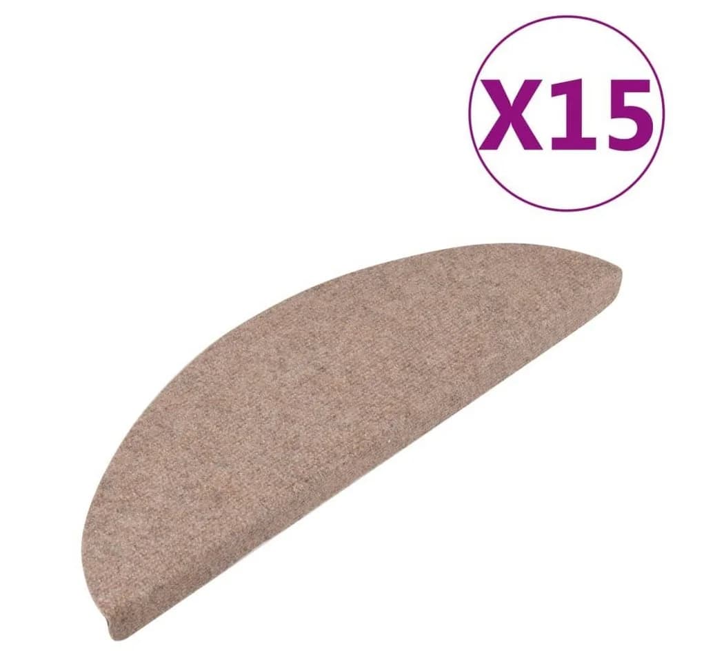 vidaXL Stufenmatten Selbstklebend 15 Stk. Beige Nadelfilz - Bild 2