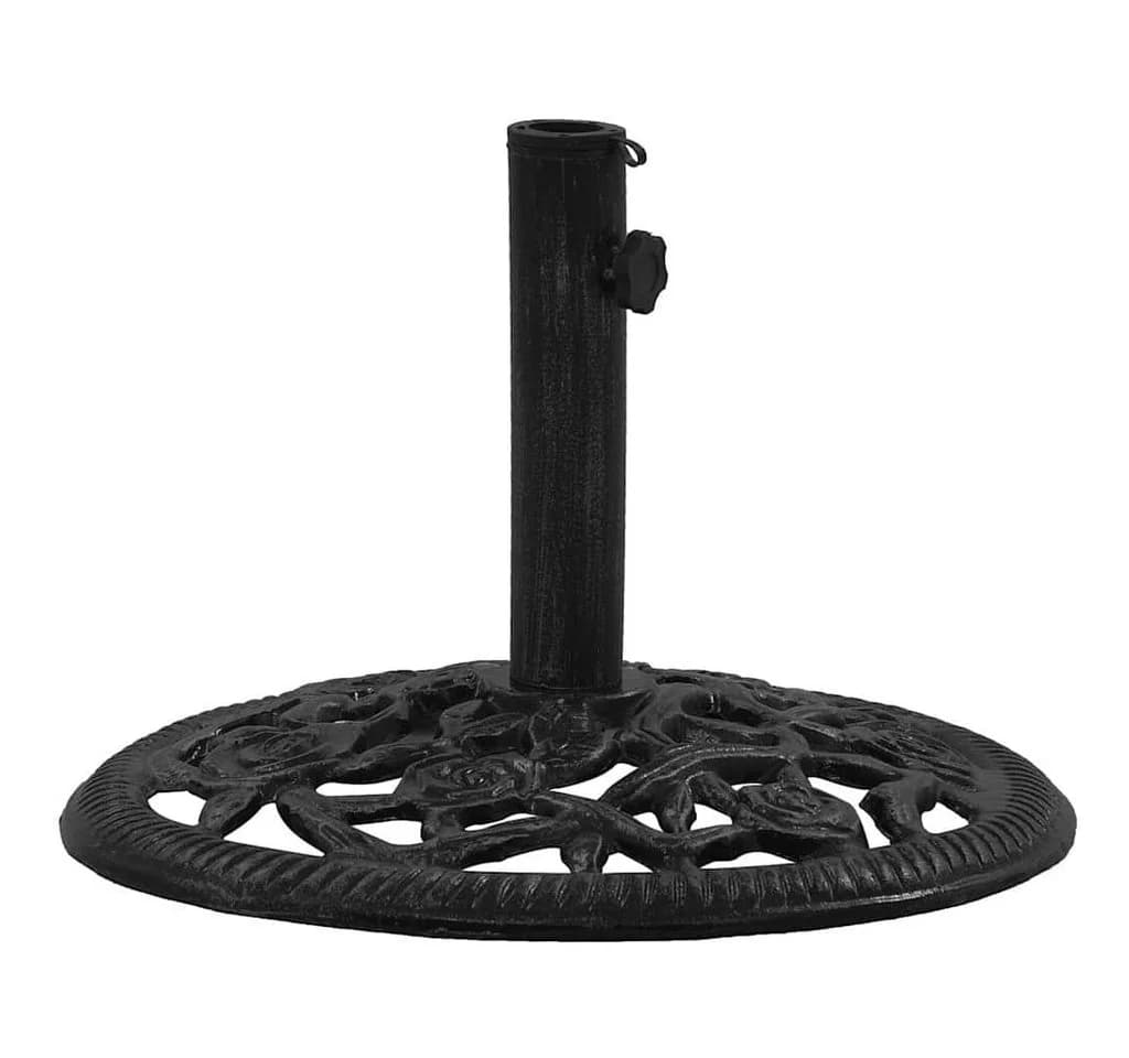 vidaXL Sonnenschirmständer Schwarz Gusseisen mit Adapter - Bild 2