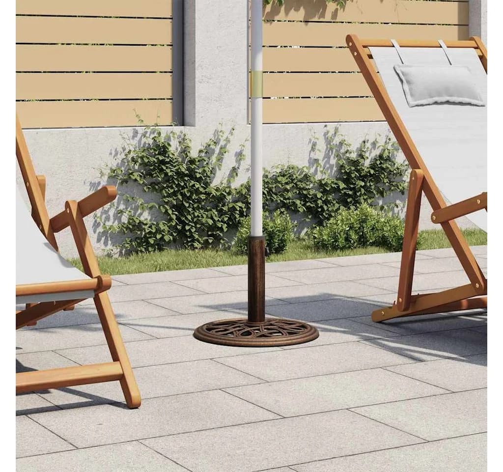 vidaXL Schirmhalter Bronzen Gusseisen mit Adapter