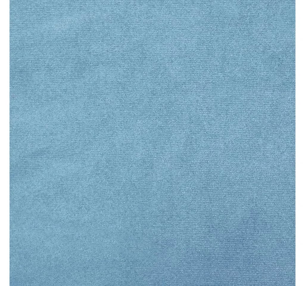 vidaXL Runder Aufbewahrungshocker Hellblau Samt - Bild 5