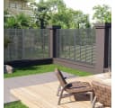 vidaXL Gartenzaun Lamellenzaun WPC Grau 180x180 cm Bild 1