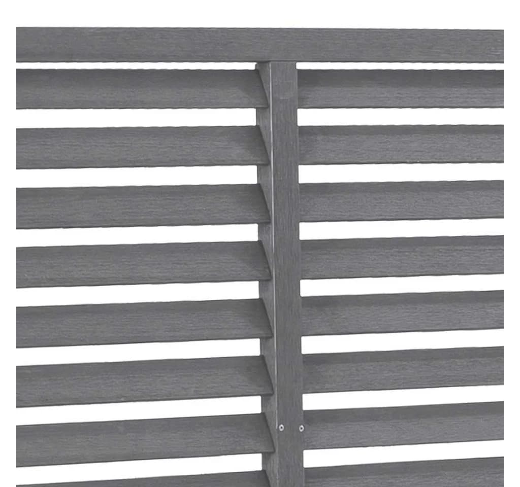 vidaXL Gartenzaun Lamellenzaun WPC Grau 180x180 cm - Bild 4