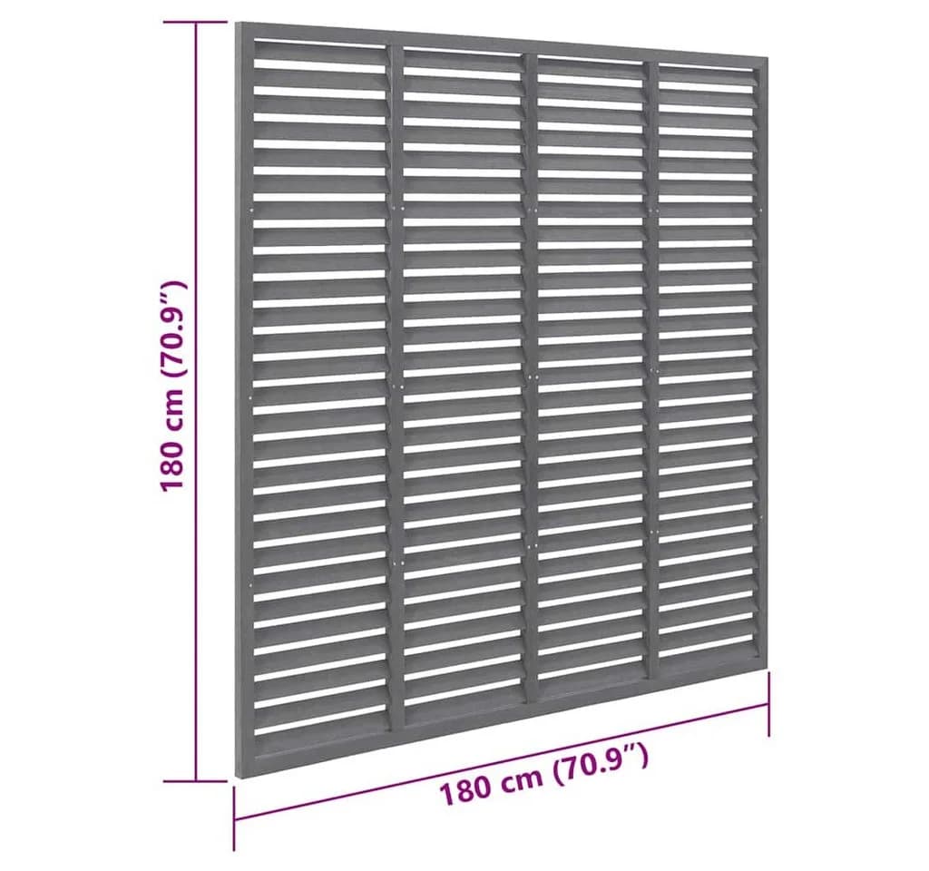 vidaXL Gartenzaun Lamellenzaun WPC Grau 180x180 cm - Bild 5