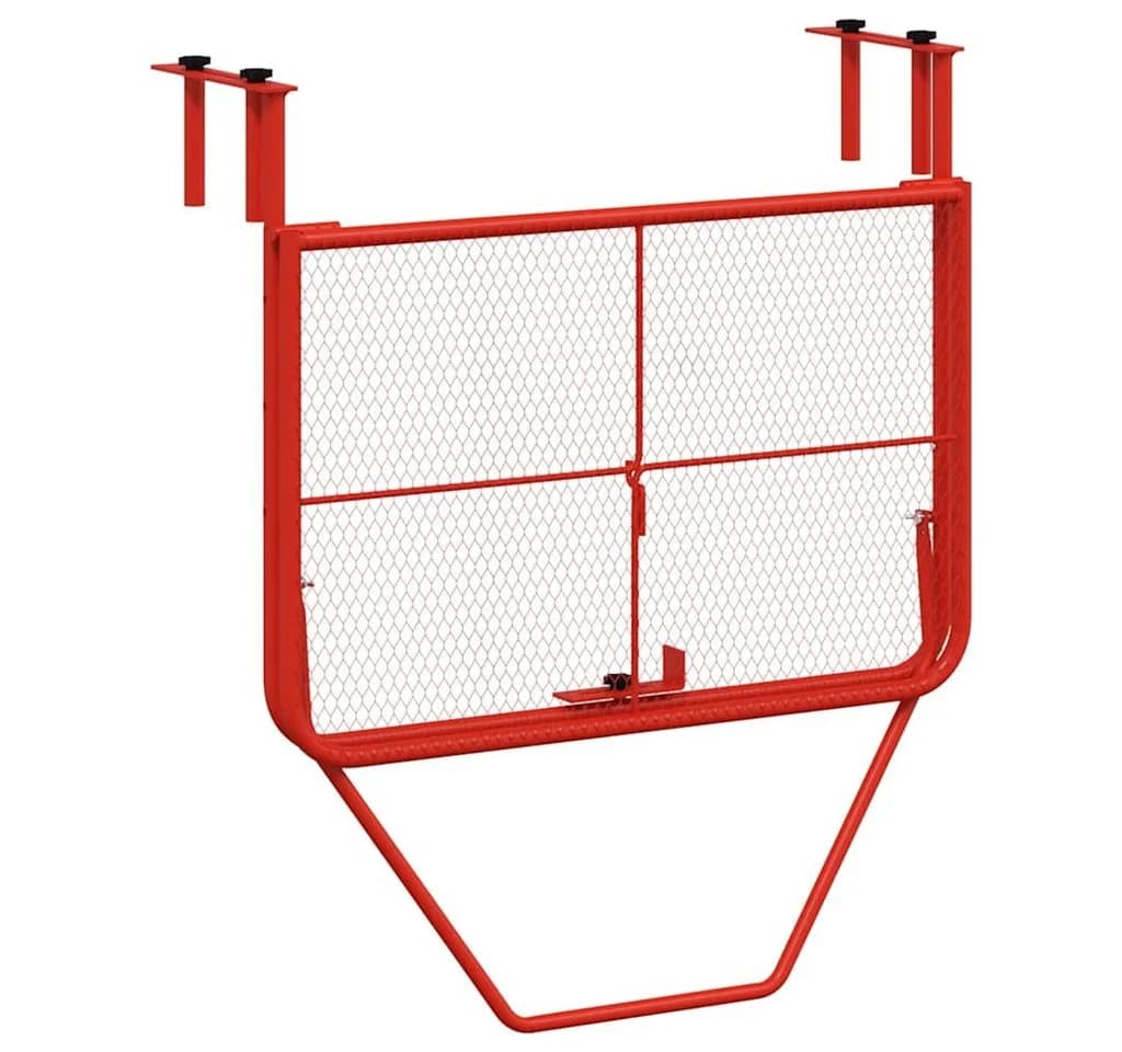 vidaXL Balkontisch Rot Klappbar Stahl 60x40 cm - Bild 5