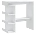 vidaXL Bartisch mit Regal Weiß 100x50x101,5 cm Holzwerkstoff Bild 2