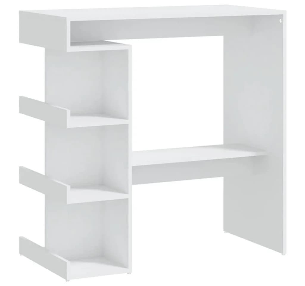 vidaXL Bartisch mit Regal Weiß 100x50x101,5 cm Holzwerkstoff - Bild 2