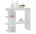 vidaXL Bartisch mit Regal Weiß 100x50x101,5 cm Holzwerkstoff Bild 4